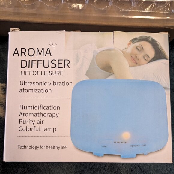 Diffuserlove Aroma Diffuser Ultrasonic Color Lamp ( Essential Oil not included) - Picture 1 of 3
